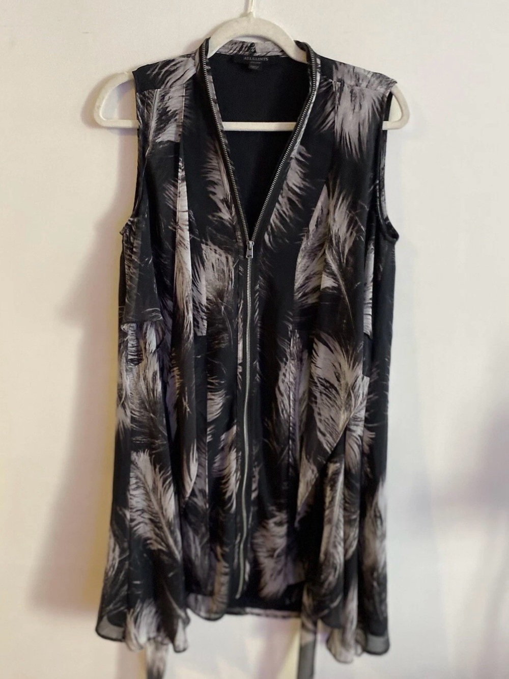 AllSaints Jayda Feather Dress Size XS